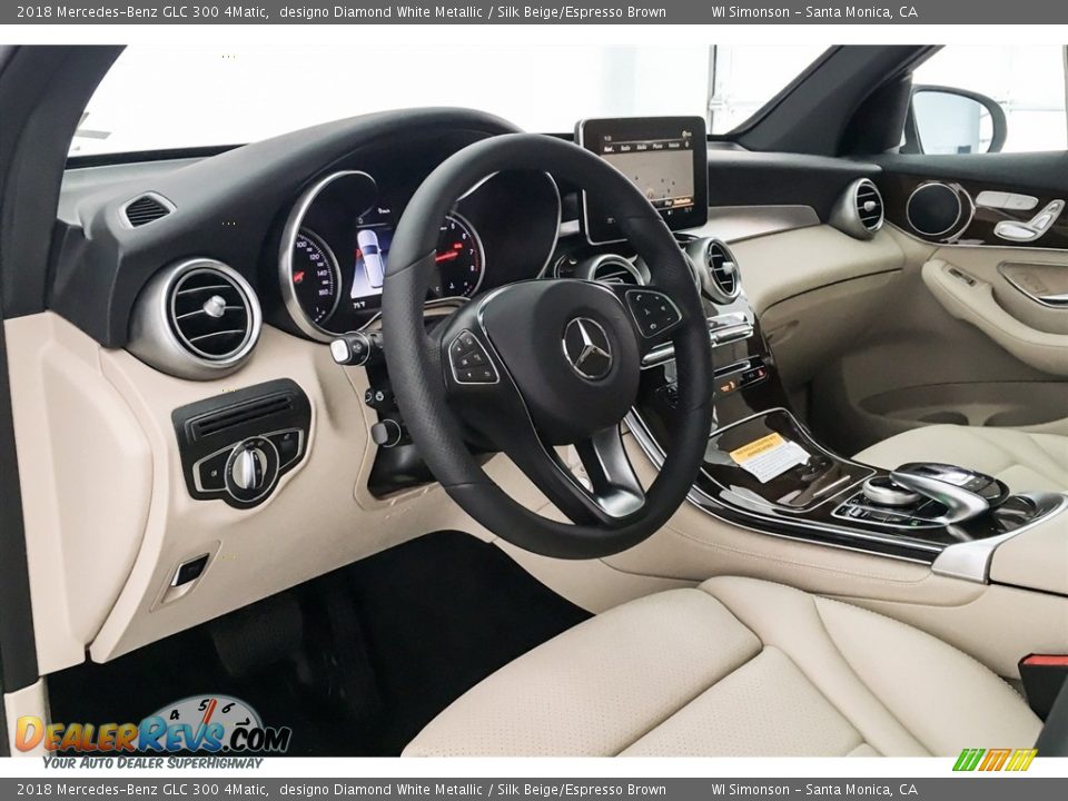 2018 Mercedes-Benz GLC 300 4Matic designo Diamond White Metallic / Silk Beige/Espresso Brown Photo #5
