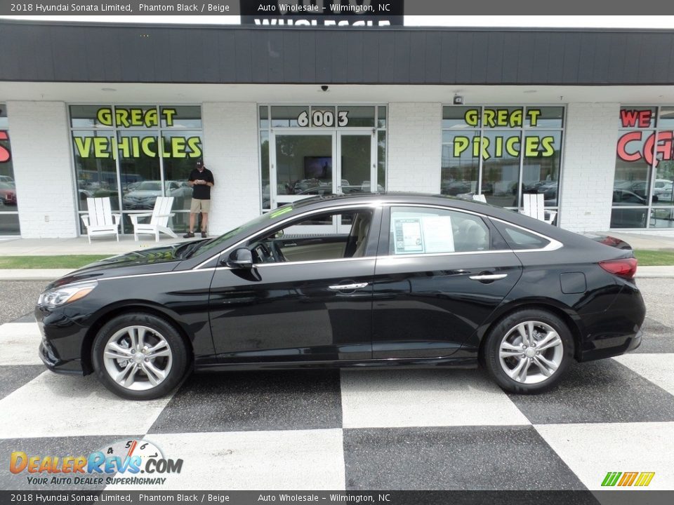 2018 Hyundai Sonata Limited Phantom Black / Beige Photo #1