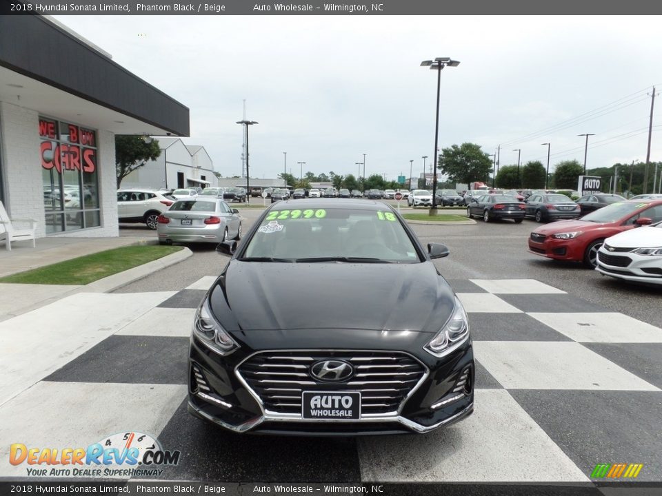 2018 Hyundai Sonata Limited Phantom Black / Beige Photo #2