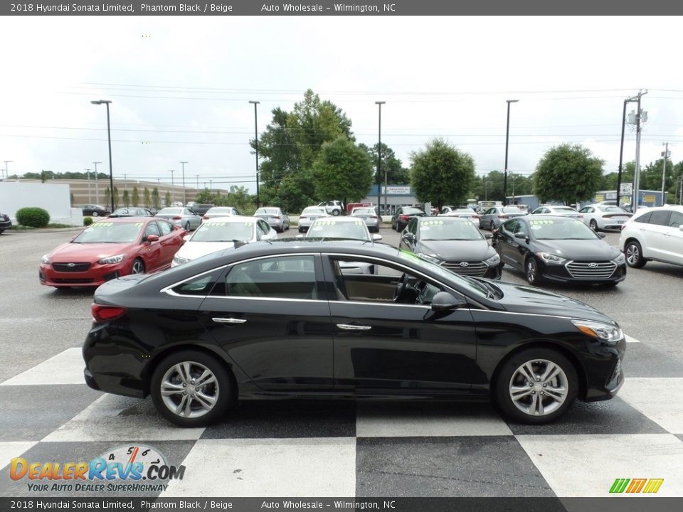 2018 Hyundai Sonata Limited Phantom Black / Beige Photo #3