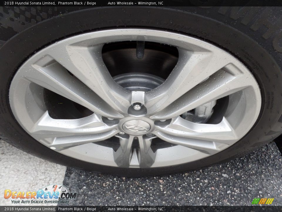 2018 Hyundai Sonata Limited Phantom Black / Beige Photo #7