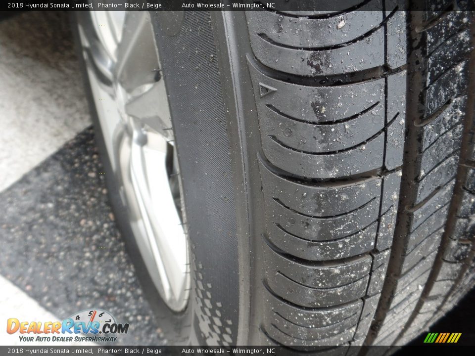 2018 Hyundai Sonata Limited Phantom Black / Beige Photo #9