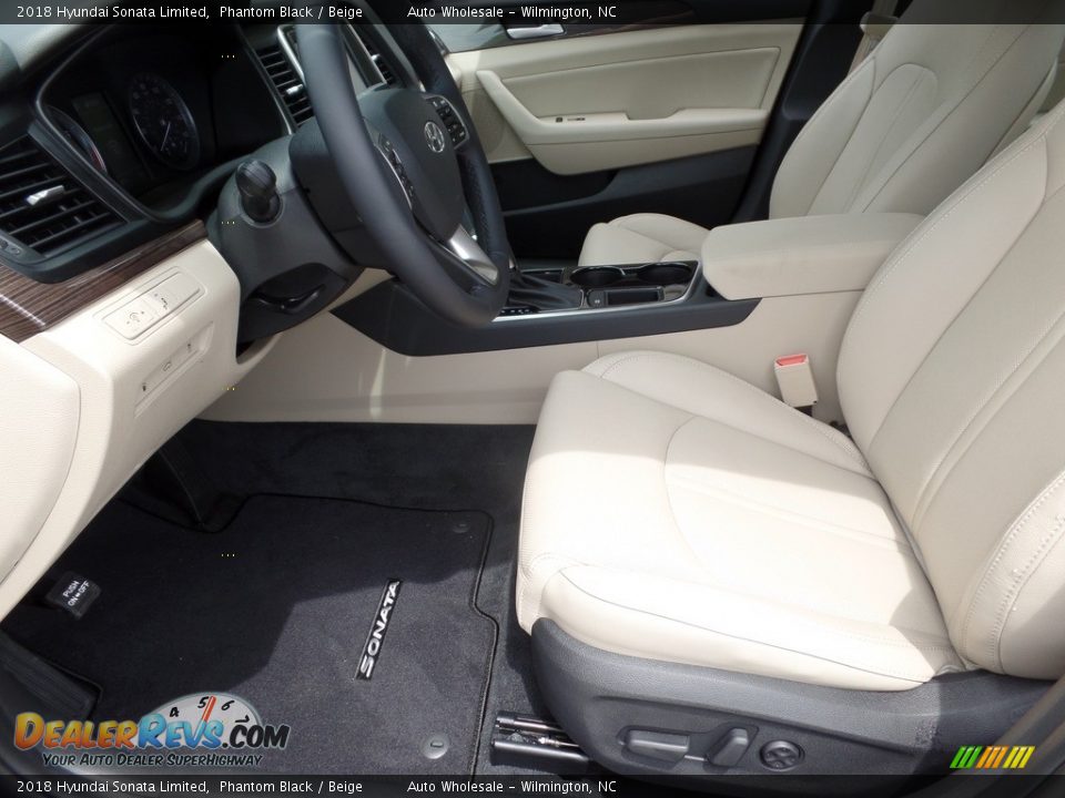 2018 Hyundai Sonata Limited Phantom Black / Beige Photo #12