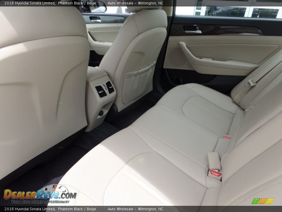 2018 Hyundai Sonata Limited Phantom Black / Beige Photo #13