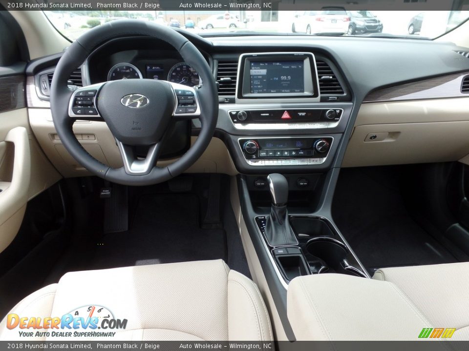 2018 Hyundai Sonata Limited Phantom Black / Beige Photo #16