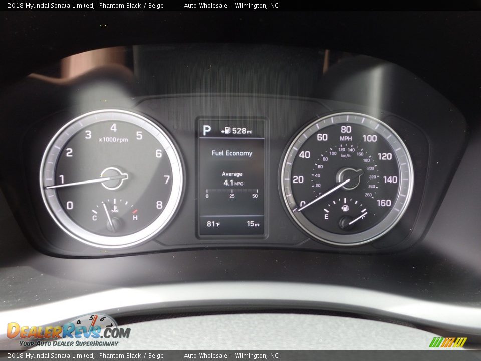 2018 Hyundai Sonata Limited Phantom Black / Beige Photo #17