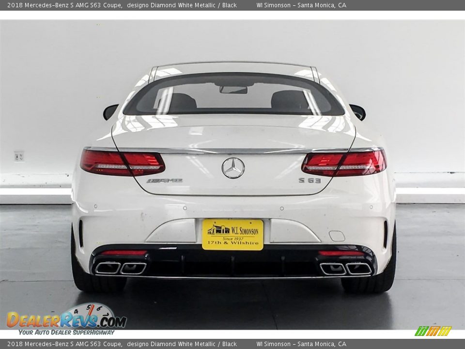 2018 Mercedes-Benz S AMG S63 Coupe designo Diamond White Metallic / Black Photo #3