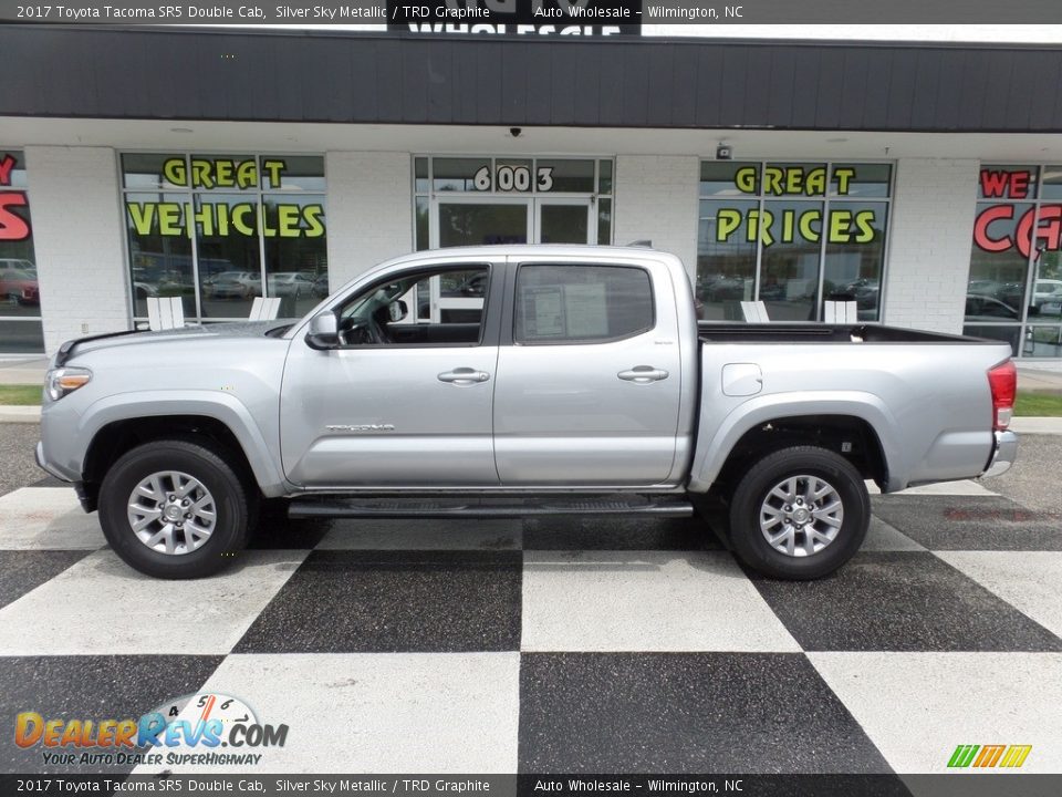 2017 Toyota Tacoma SR5 Double Cab Silver Sky Metallic / TRD Graphite Photo #1