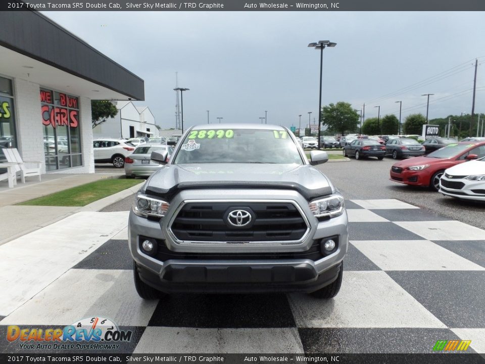 2017 Toyota Tacoma SR5 Double Cab Silver Sky Metallic / TRD Graphite Photo #2