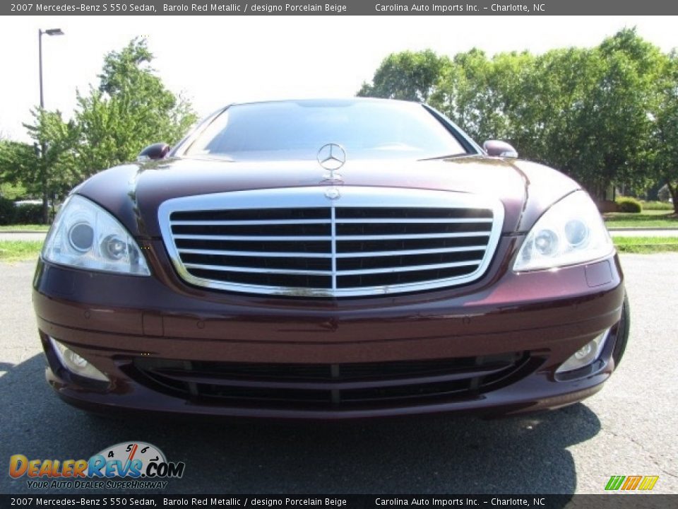 2007 Mercedes-Benz S 550 Sedan Barolo Red Metallic / designo Porcelain Beige Photo #4