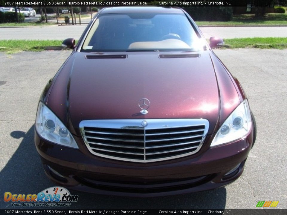 2007 Mercedes-Benz S 550 Sedan Barolo Red Metallic / designo Porcelain Beige Photo #5