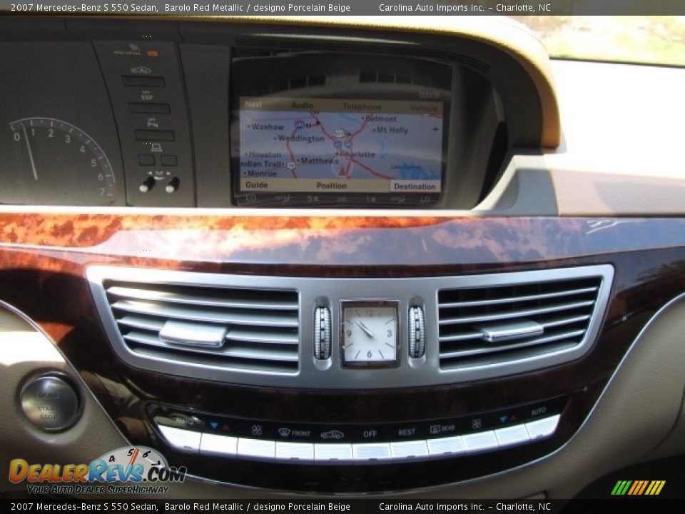 2007 Mercedes-Benz S 550 Sedan Barolo Red Metallic / designo Porcelain Beige Photo #15