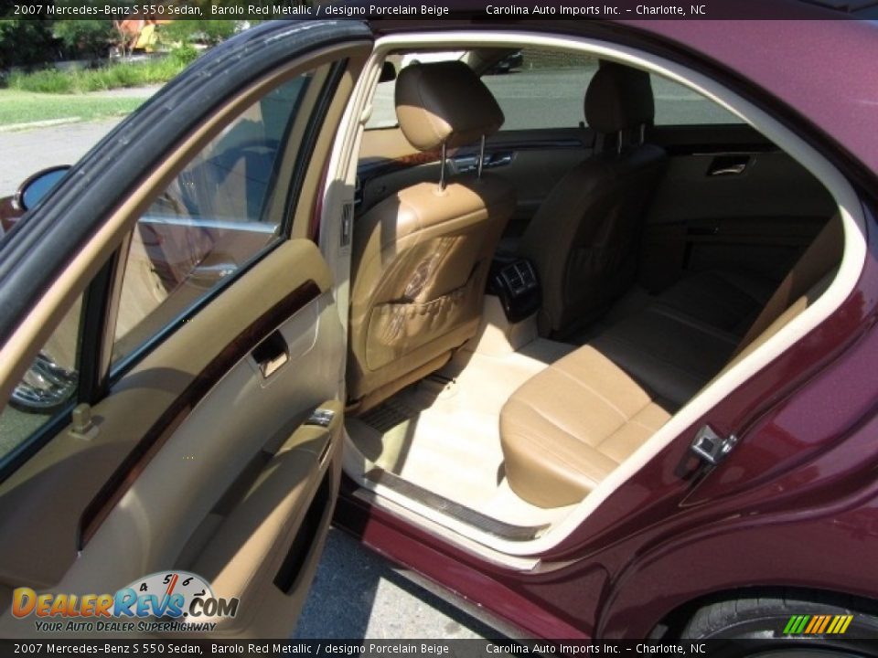 2007 Mercedes-Benz S 550 Sedan Barolo Red Metallic / designo Porcelain Beige Photo #19