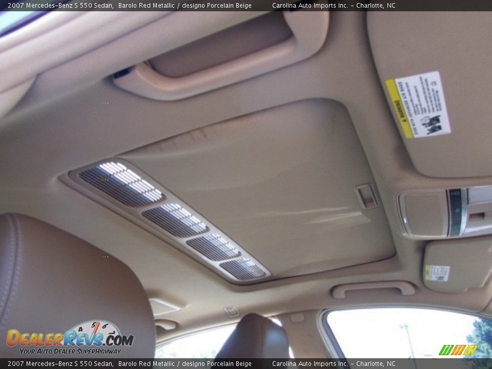 2007 Mercedes-Benz S 550 Sedan Barolo Red Metallic / designo Porcelain Beige Photo #23
