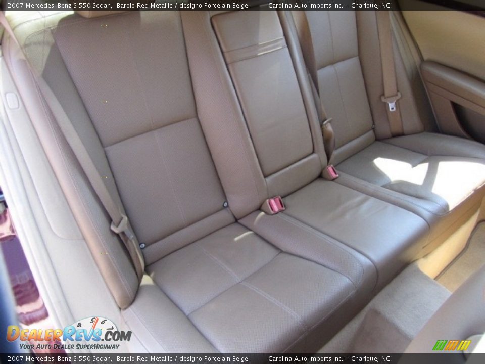 2007 Mercedes-Benz S 550 Sedan Barolo Red Metallic / designo Porcelain Beige Photo #24