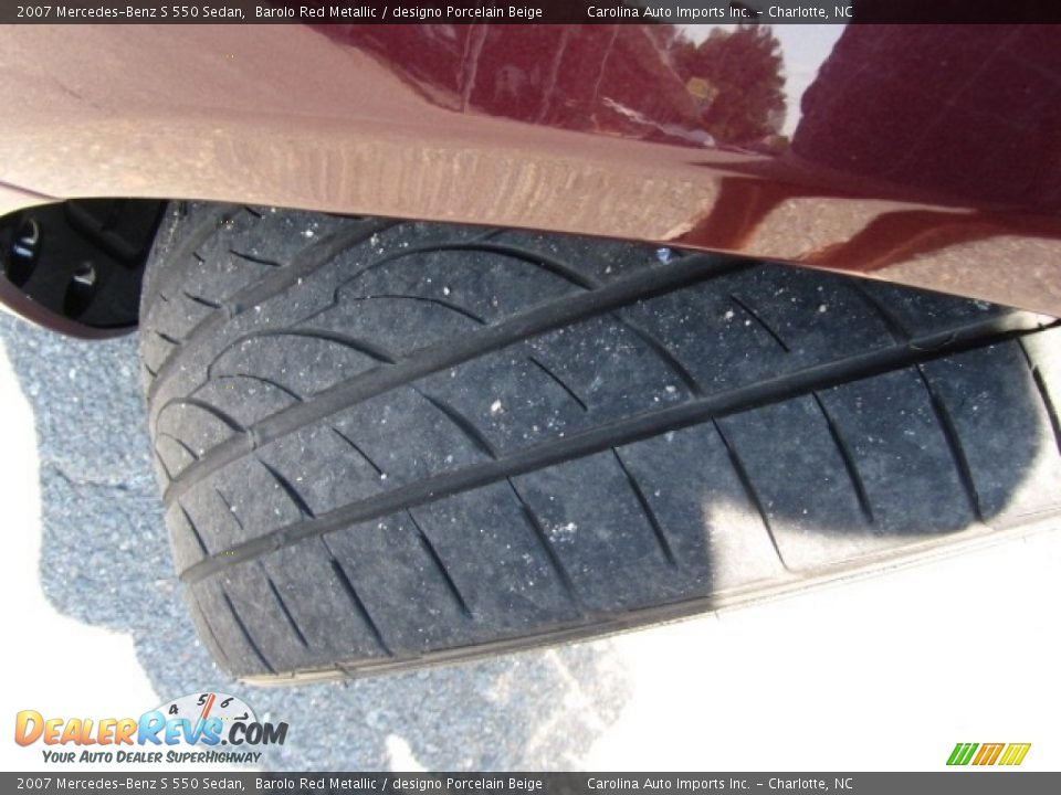 2007 Mercedes-Benz S 550 Sedan Barolo Red Metallic / designo Porcelain Beige Photo #27