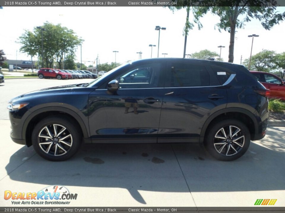2018 Mazda CX-5 Touring AWD Deep Crystal Blue Mica / Black Photo #2