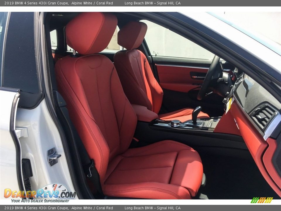 2019 BMW 4 Series 430i Gran Coupe Alpine White / Coral Red Photo #2
