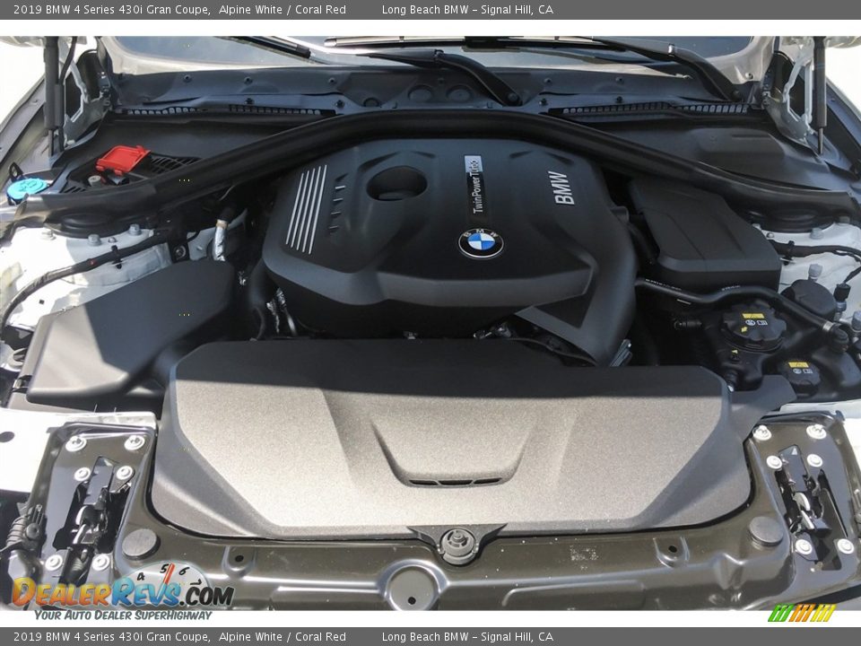 2019 BMW 4 Series 430i Gran Coupe Alpine White / Coral Red Photo #8