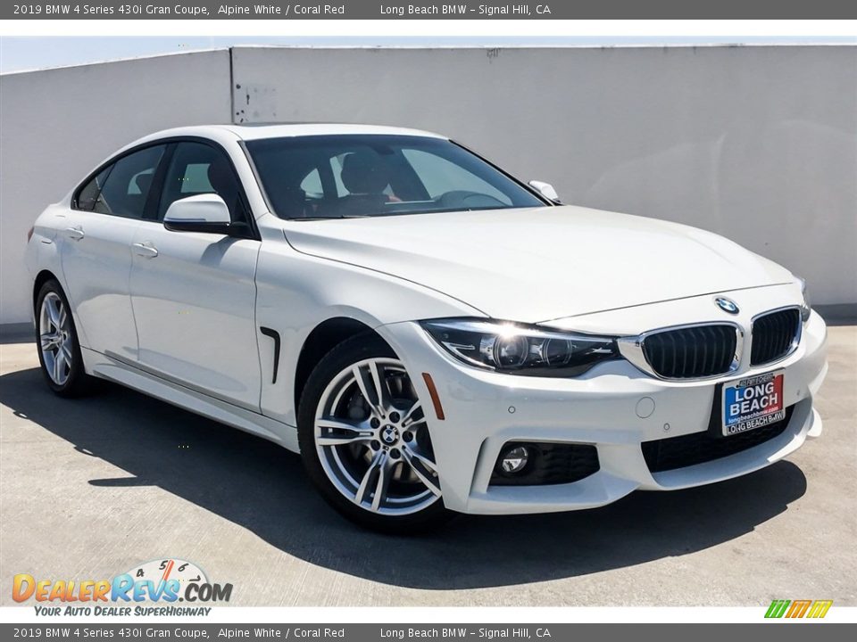2019 BMW 4 Series 430i Gran Coupe Alpine White / Coral Red Photo #12
