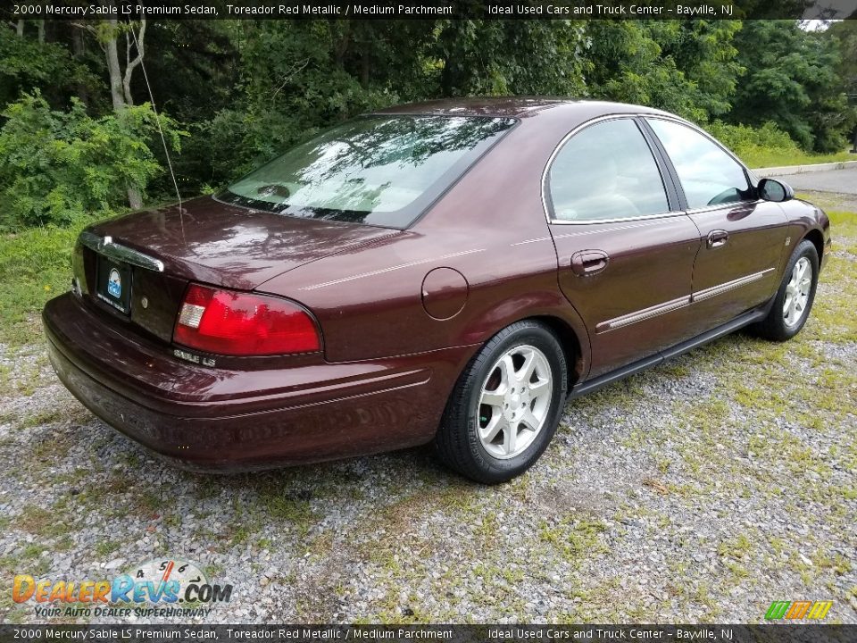 2000 Mercury Sable LS Premium Sedan Toreador Red Metallic / Medium Parchment Photo #3