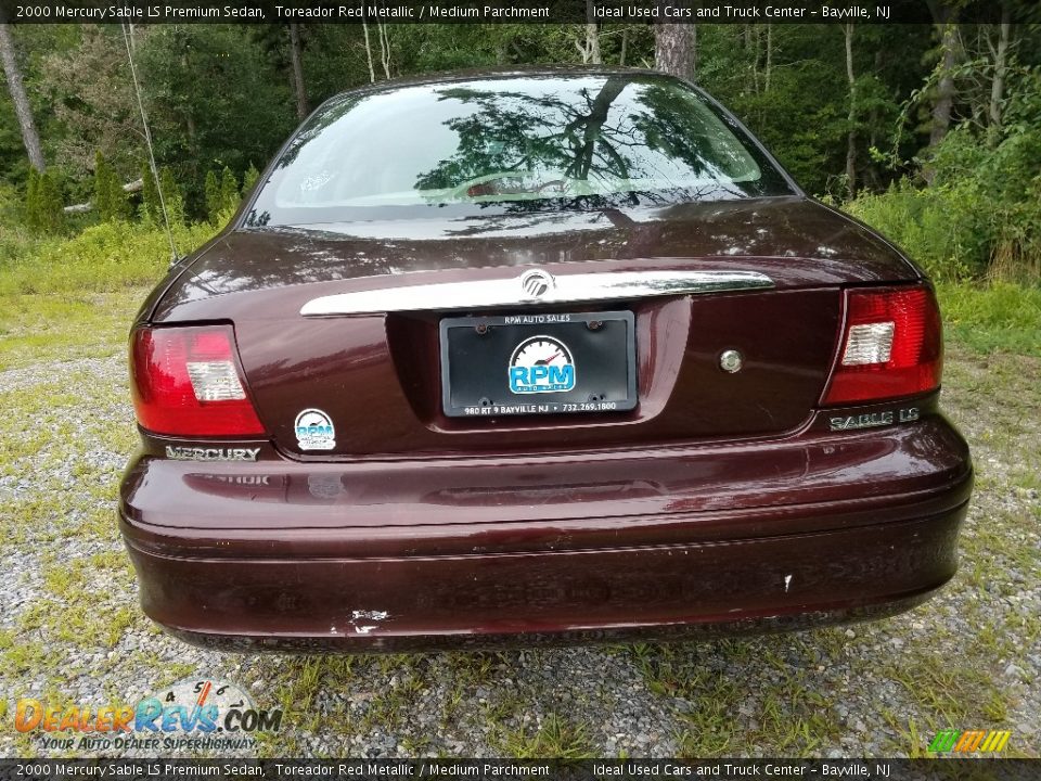 2000 Mercury Sable LS Premium Sedan Toreador Red Metallic / Medium Parchment Photo #4