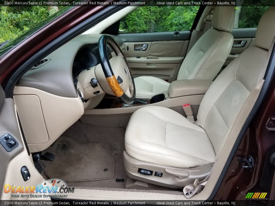 2000 Mercury Sable LS Premium Sedan Toreador Red Metallic / Medium Parchment Photo #14