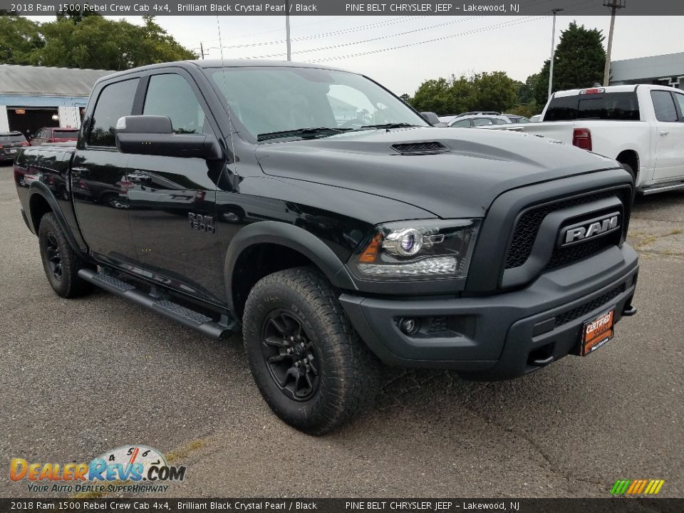 2018 Ram 1500 Rebel Crew Cab 4x4 Brilliant Black Crystal Pearl / Black Photo #1