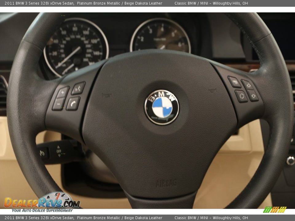 2011 BMW 3 Series 328i xDrive Sedan Platinum Bronze Metallic / Beige Dakota Leather Photo #7