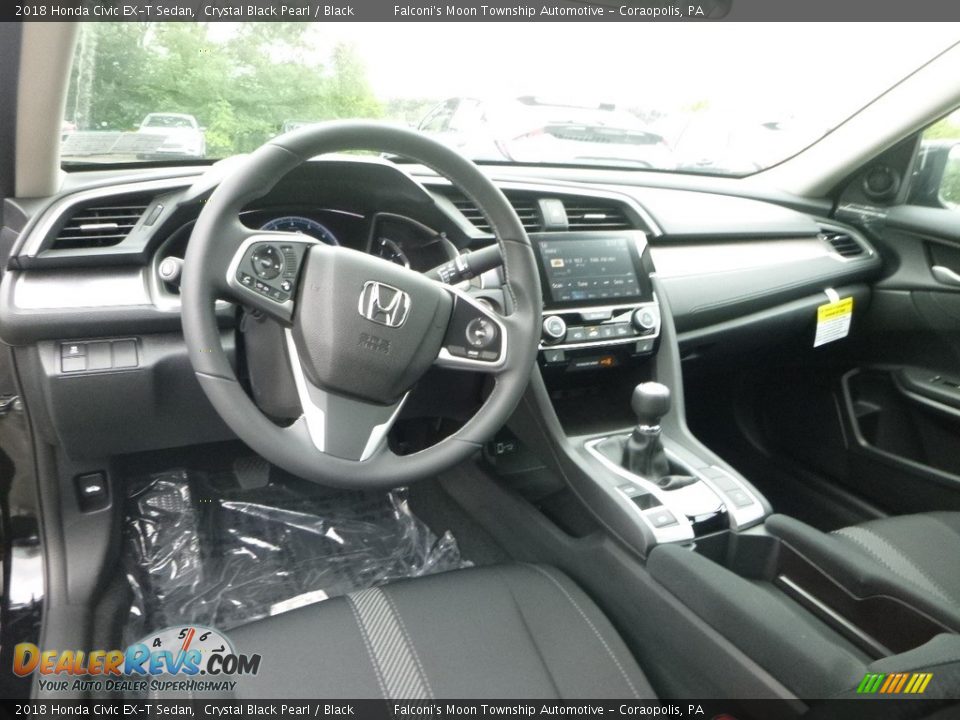 Black Interior - 2018 Honda Civic EX-T Sedan Photo #10