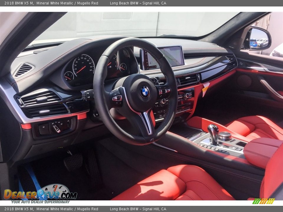 2018 BMW X5 M Mineral White Metallic / Mugello Red Photo #5
