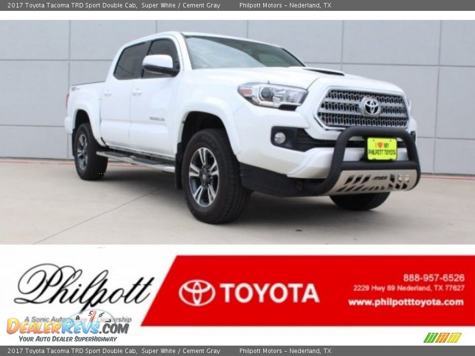2017 Toyota Tacoma TRD Sport Double Cab Super White / Cement Gray Photo #1