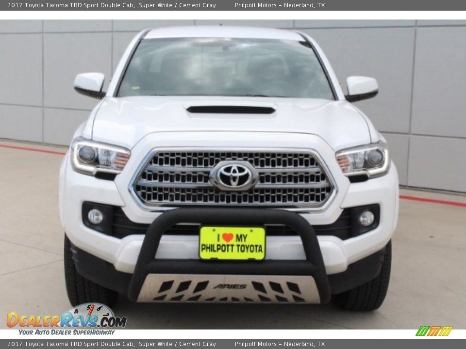 2017 Toyota Tacoma TRD Sport Double Cab Super White / Cement Gray Photo #2