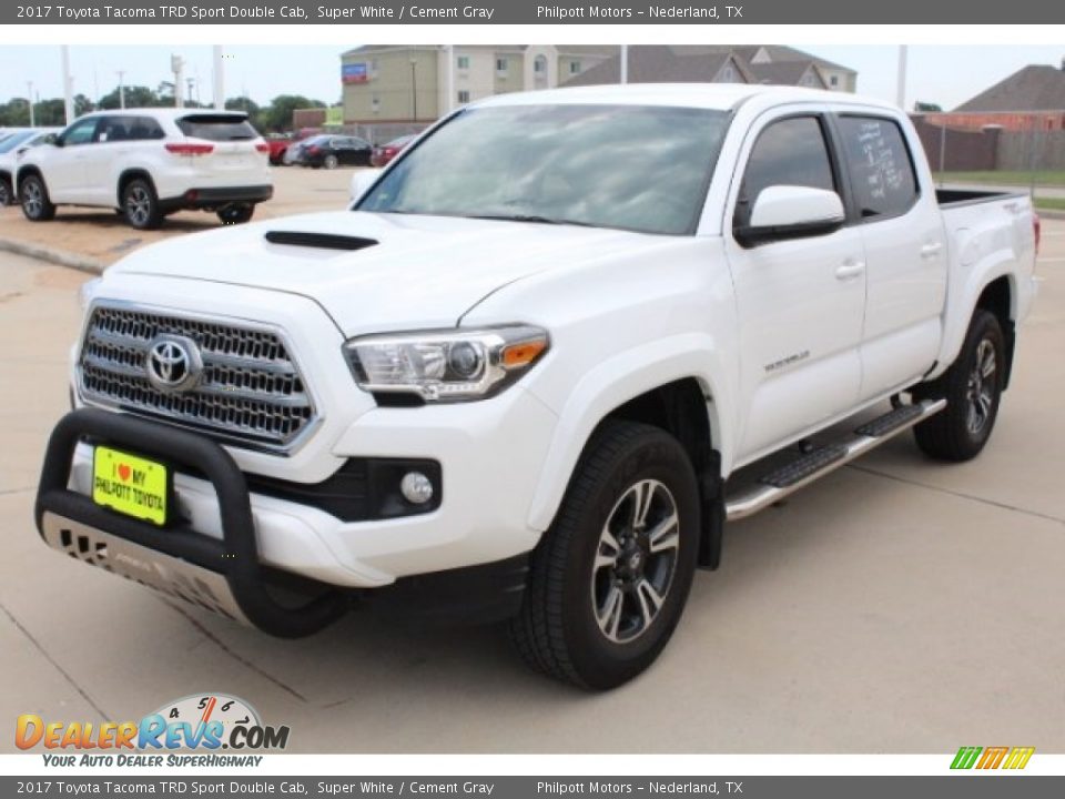 2017 Toyota Tacoma TRD Sport Double Cab Super White / Cement Gray Photo #3