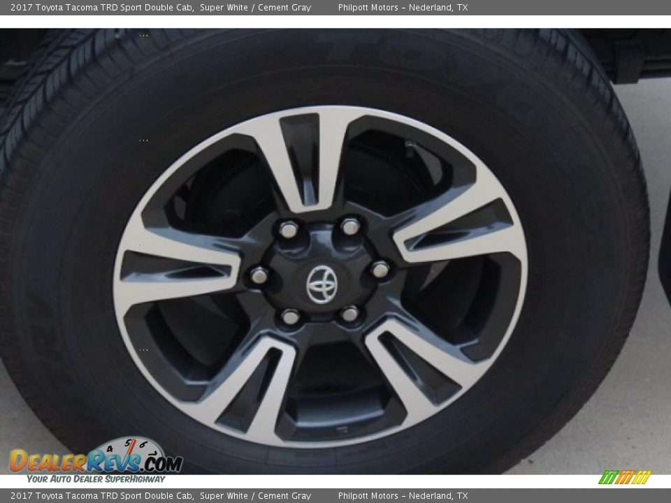 2017 Toyota Tacoma TRD Sport Double Cab Super White / Cement Gray Photo #5