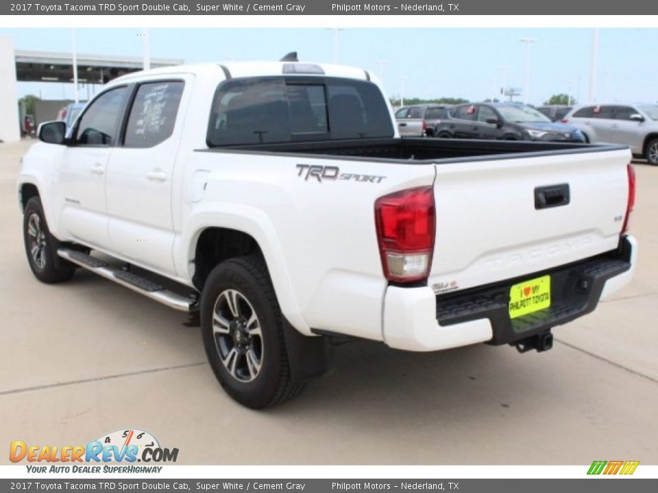 2017 Toyota Tacoma TRD Sport Double Cab Super White / Cement Gray Photo #6