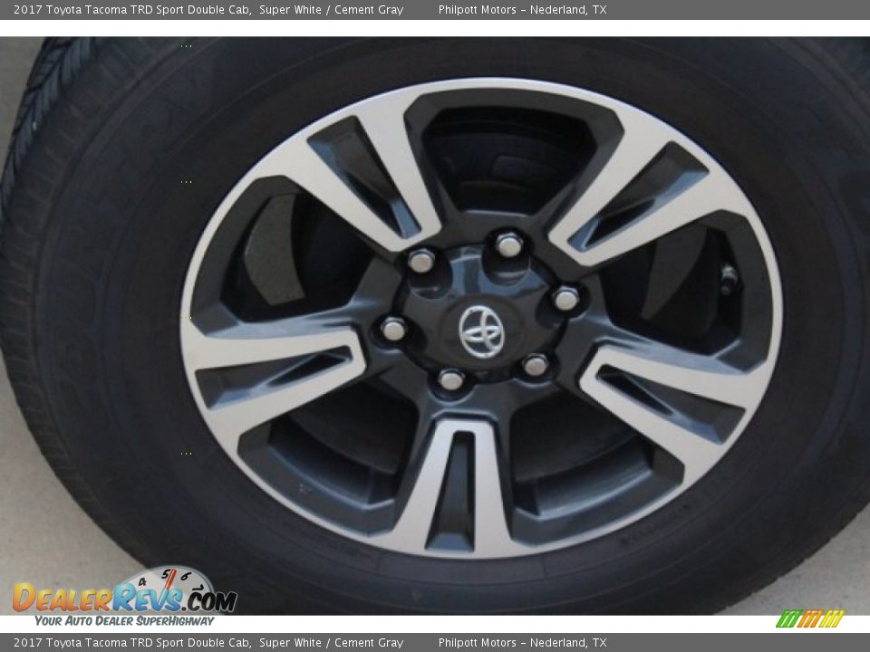 2017 Toyota Tacoma TRD Sport Double Cab Super White / Cement Gray Photo #9