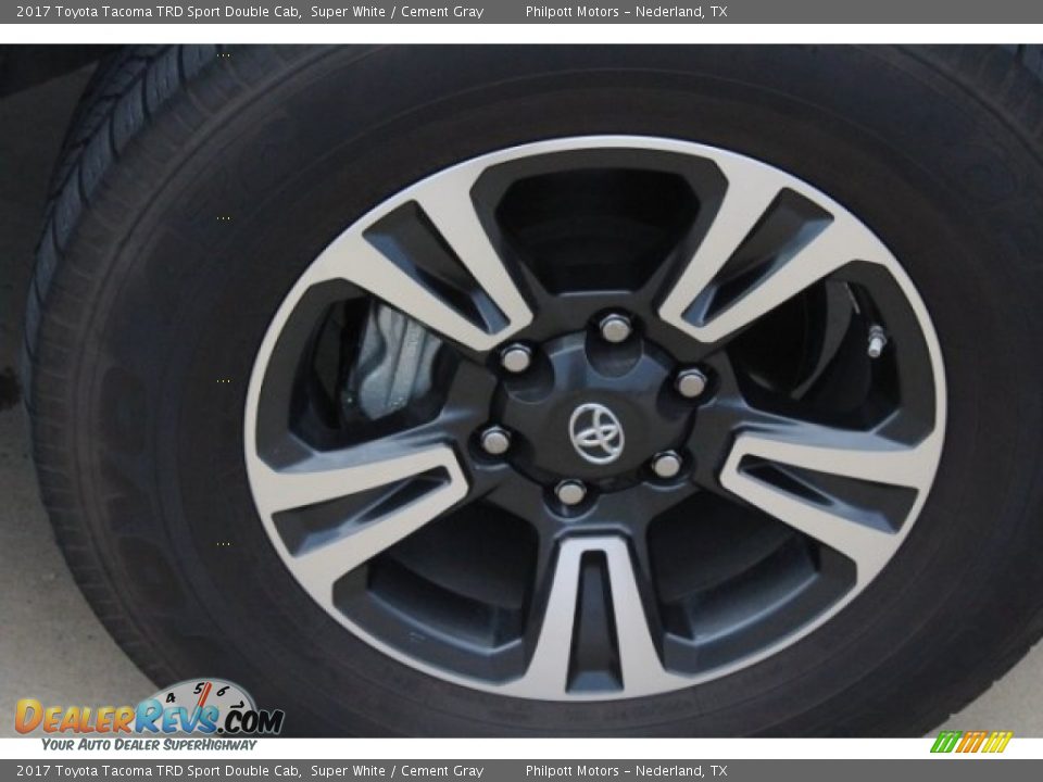 2017 Toyota Tacoma TRD Sport Double Cab Super White / Cement Gray Photo #10
