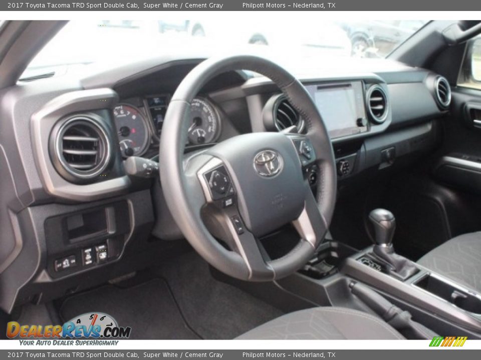 2017 Toyota Tacoma TRD Sport Double Cab Super White / Cement Gray Photo #13