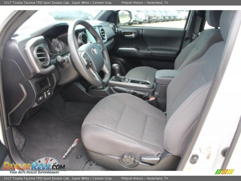 2017 Toyota Tacoma TRD Sport Double Cab Super White / Cement Gray Photo #14