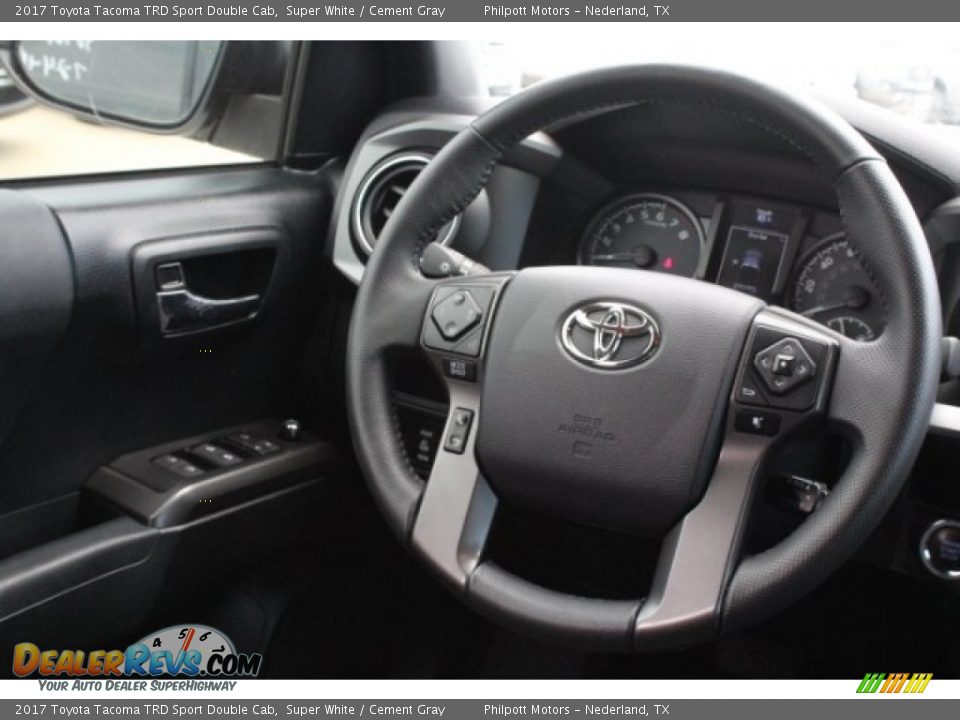 2017 Toyota Tacoma TRD Sport Double Cab Super White / Cement Gray Photo #27