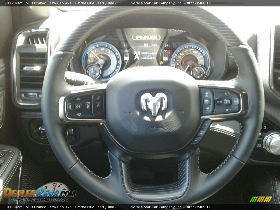 2019 Ram 1500 Limited Crew Cab 4x4 Patriot Blue Pearl / Black Photo #14