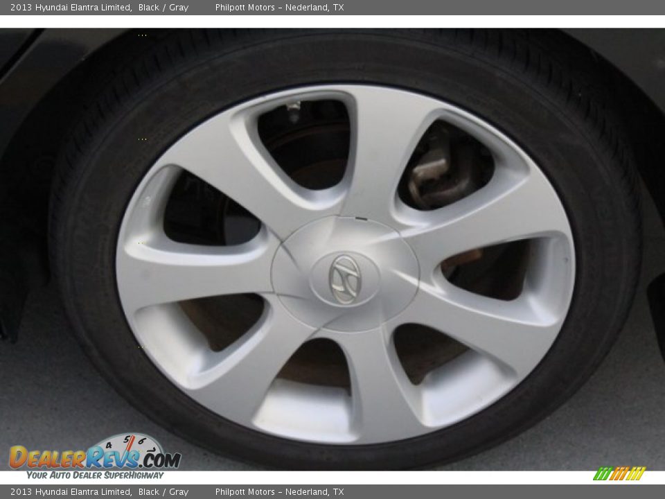2013 Hyundai Elantra Limited Black / Gray Photo #6