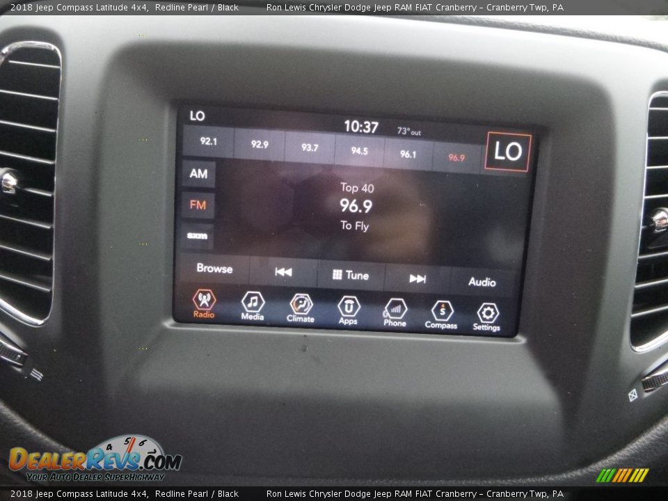 2018 Jeep Compass Latitude 4x4 Redline Pearl / Black Photo #17