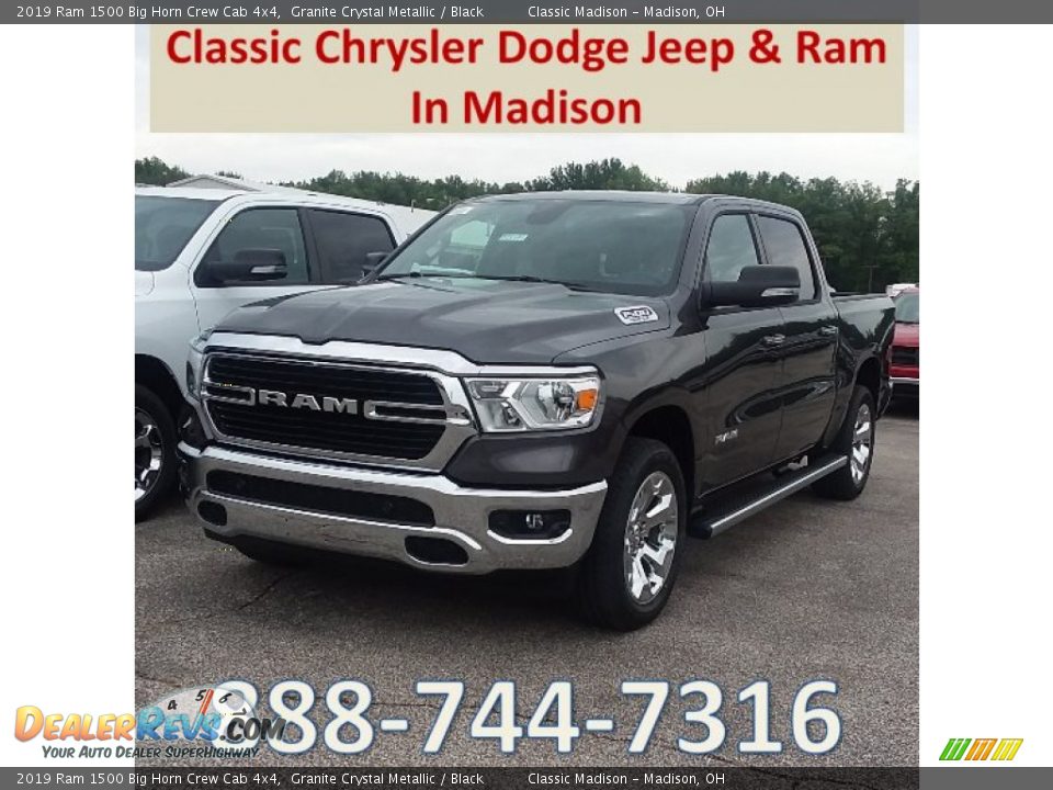 2019 Ram 1500 Big Horn Crew Cab 4x4 Granite Crystal Metallic / Black Photo #1