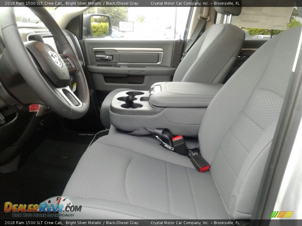 Black/Diesel Gray Interior - 2018 Ram 1500 SLT Crew Cab Photo #9