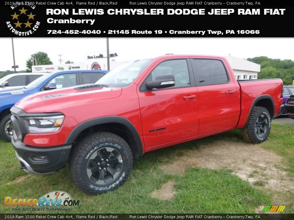 2019 Ram 1500 Rebel Crew Cab 4x4 Flame Red / Black/Red Photo #1