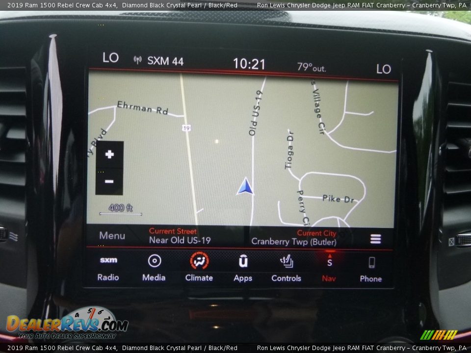 2019 Ram 1500 Rebel Crew Cab 4x4 Diamond Black Crystal Pearl / Black/Red Photo #17