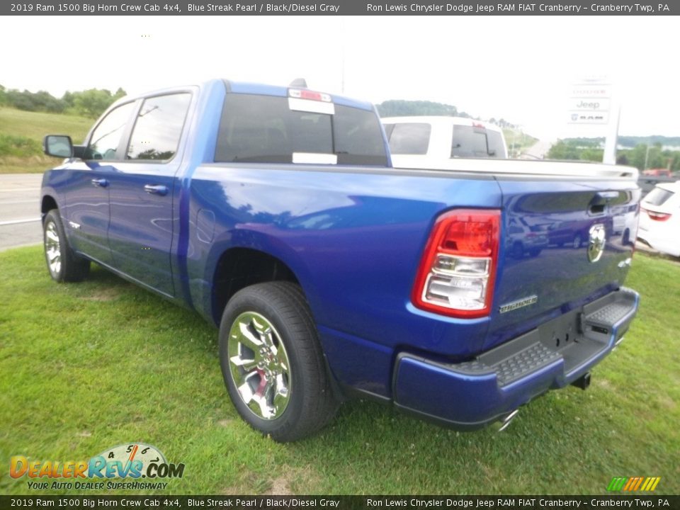 2019 Ram 1500 Big Horn Crew Cab 4x4 Blue Streak Pearl / Black/Diesel Gray Photo #2