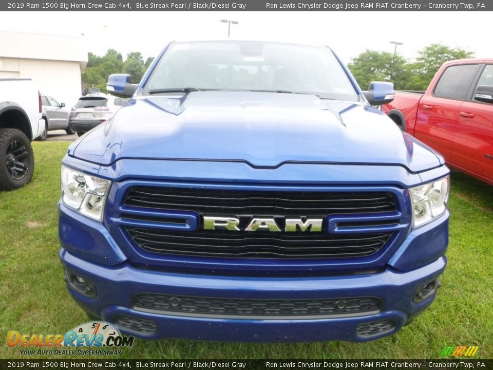 2019 Ram 1500 Big Horn Crew Cab 4x4 Blue Streak Pearl / Black/Diesel Gray Photo #6